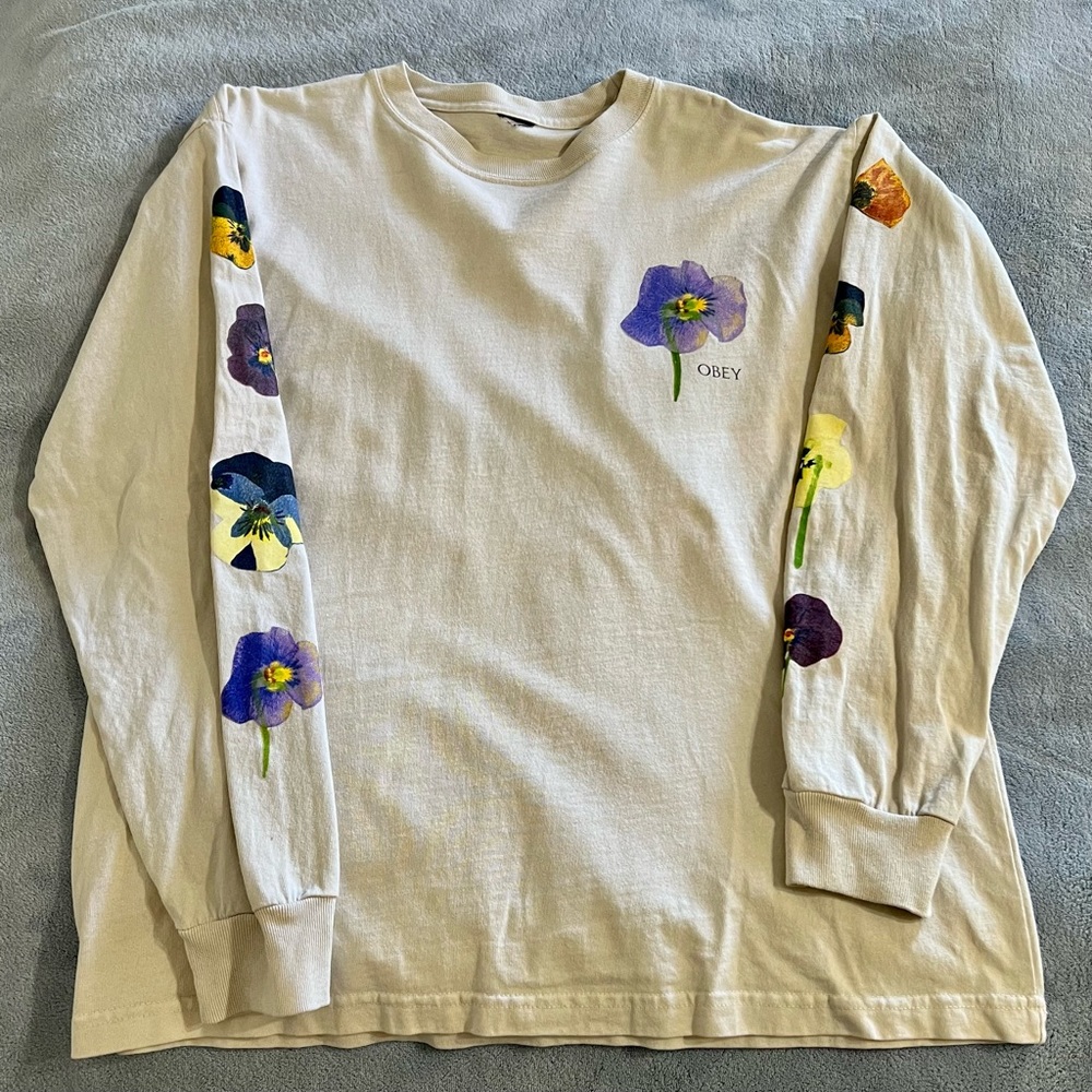 Cream Obey Longsleeve Tee